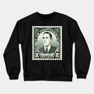 Green H.P. Lovecraft stamp Crewneck Sweatshirt